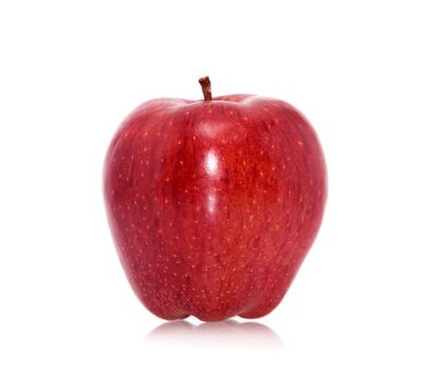 Red ripe apple on white