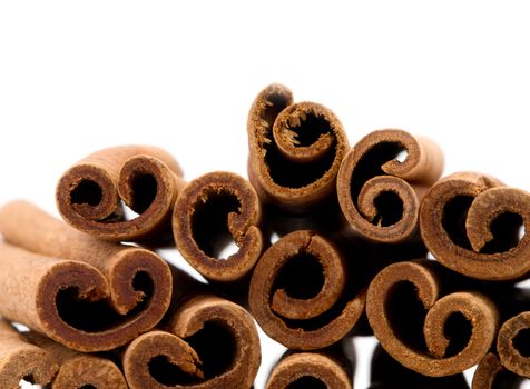 cinnamon isolated on white background