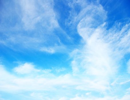 blue sky background with a tiny clouds