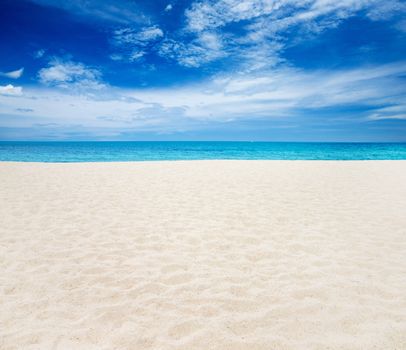 tropical sea and blue sky