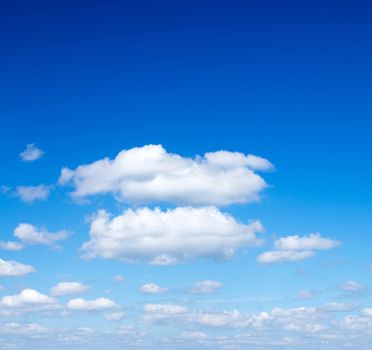 blue sky with clouds closeup