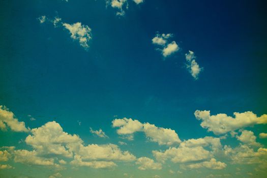 Grunge blue sky background with space for text