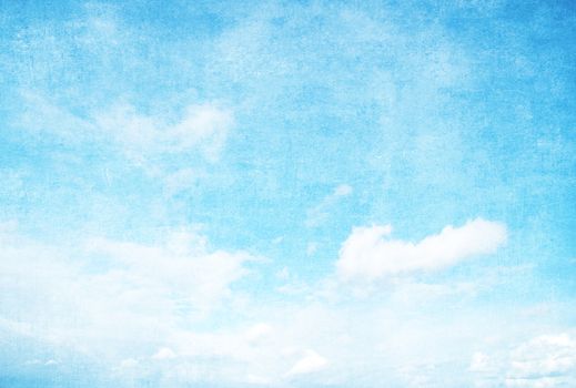 Grunge blue sky background with space for text