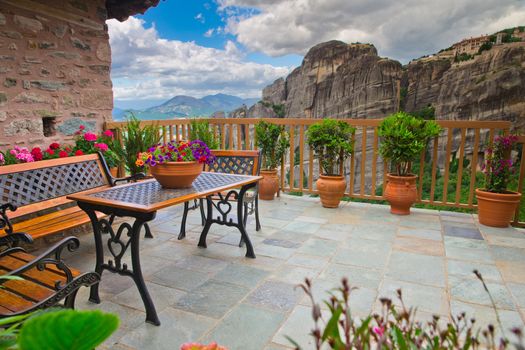 old balcony monastery of Meteora