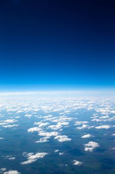 Aerial sky and clouds background