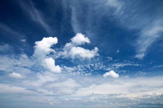 clouds in the blue sky