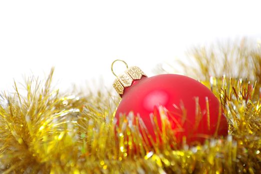 Christmas balls isolated on the white background