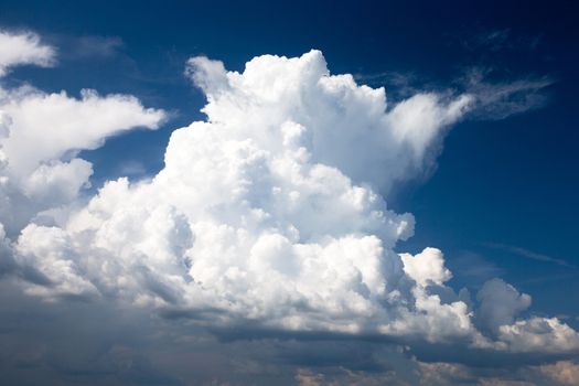 blue sky with cloud closeup