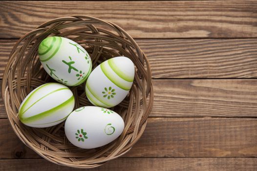 Easter eggs natural decoration