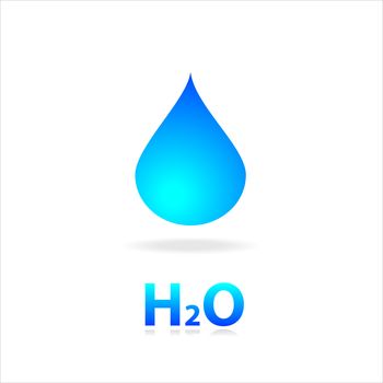 Sign of water. H2O. Template ideas for design.