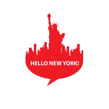 Speech-bubble - Hello New York!