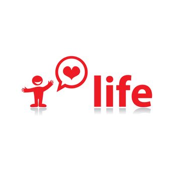 I love life! Template for design.