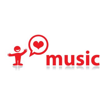 I love music! Template for design.