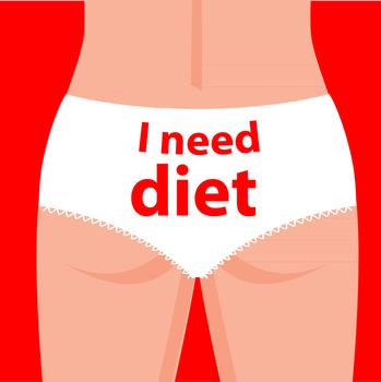 Shorts with the words " I need diet".