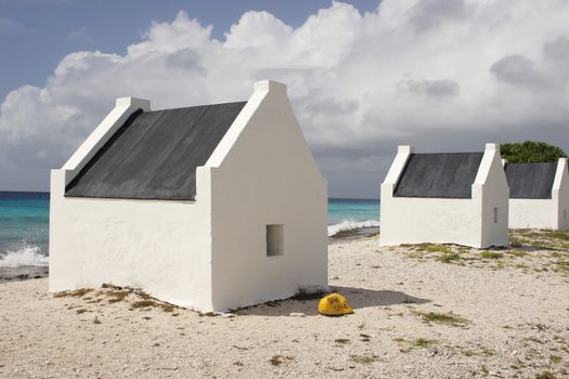 Historic slave huts, Bonaire, ABC Islands         