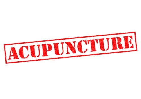 ACUPUNCTURE red Rubber Stamp over a white background.