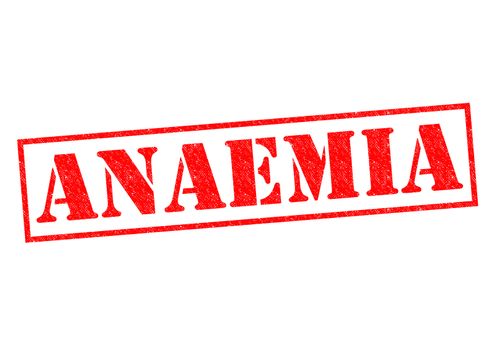 ANAEMIA red Rubber Stamp over a white background.