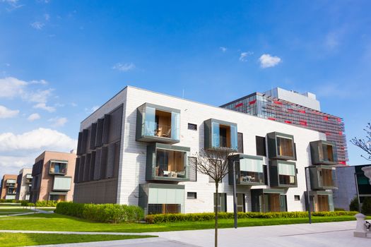 Contemporary eco friendly residential architecture in Ljubljana, Slovenia, Europe.
