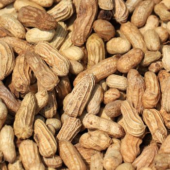 Pile of Dried peanuts as background
