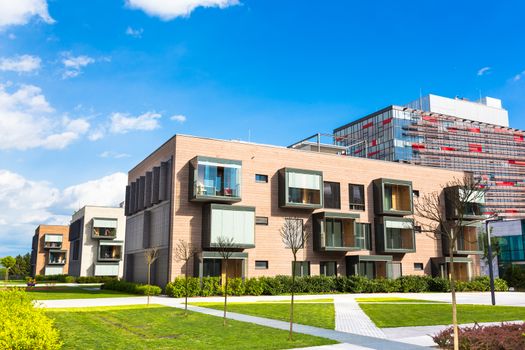 Contemporary eco friendly residential architecture in Ljubljana, Slovenia, Europe.