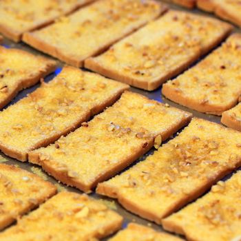 Pile of delicious toast bread