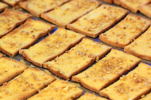 Pile of delicious toast bread