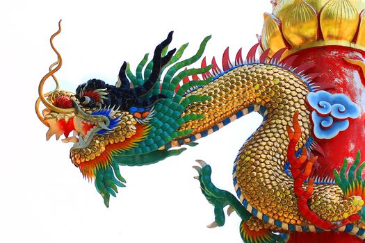 Chinese dragon isolate on white background