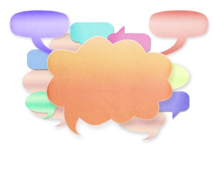 Speech bubble multicolor paper 