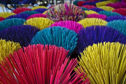 Various colors of Incense in Hoi An, Vietnam