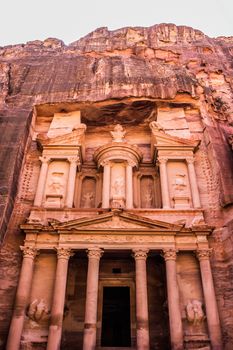 Ancient City of Petra Built in Jordan at day