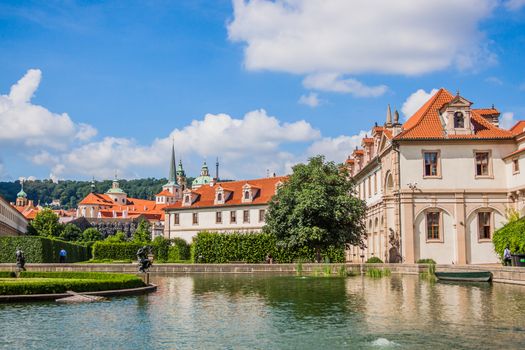 Karlov or charles bridge in Prague in summer