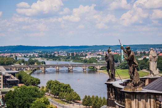 Huge panorama of Dresden, Germany. Cityscape. Skyline