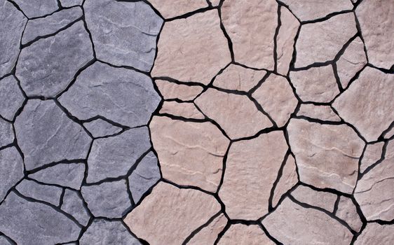 Gray and brown stone pattern background made of concrete
