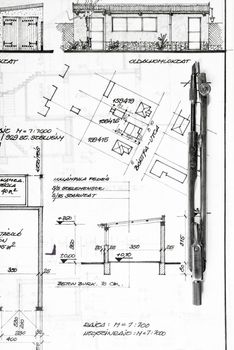 The part of architectural project with bow