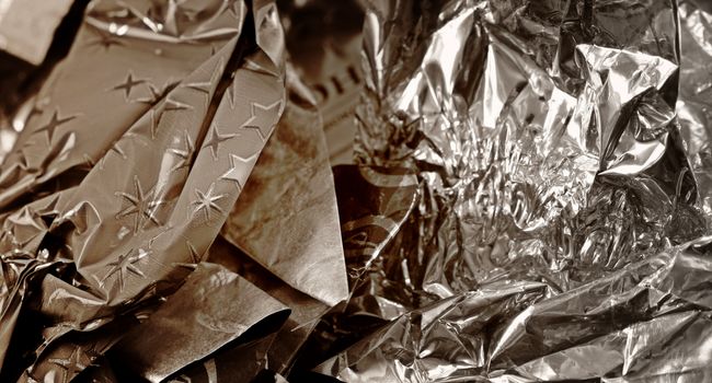 Close-up picture of candy wrapper