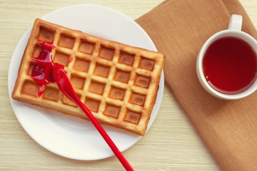 Belgian waffles for breakfast or tea time