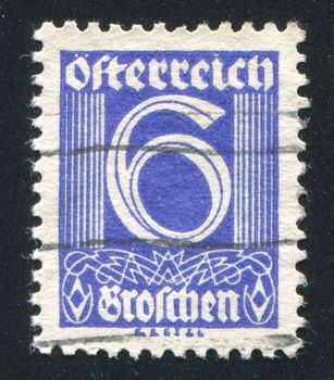 AUSTRIA - CIRCA 1925: stamp printed by Austria, shows ornament, circa 1925