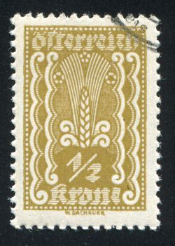 AUSTRIA - CIRCA 1921: stamp printed by Austria, shows ornament, circa 1921