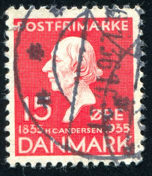 DENMARK - CIRCA 1935: stamp printed by Denmark, shows Andersen, circa 1935