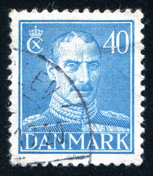 DENMARK - CIRCA 1942: stamp printed by Denmark, shows King Christian X, circa 1942