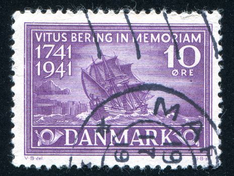 DENMARK - CIRCA 1941: stamp printed by Denmark, shows Bering Ship, circa 1941