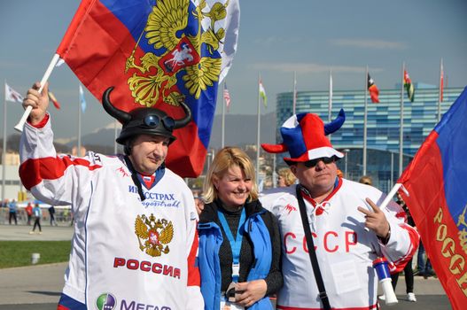 Spectators at XXII Winter Olympic Games Sochi 2014, Russia