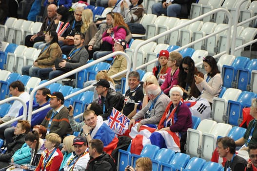 Spectators at XXII Winter Olympic Games Sochi 2014, Russia