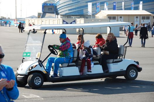 Electric cart at XXII Winter Olympic Games Sochi 2014, Russia