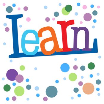 A simple illustration of the basic word, "LEARN"