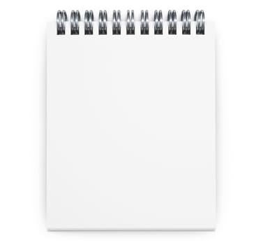 Top view of a blank paper notepad with empty space on page for your business advertising, creative web copy and messages.