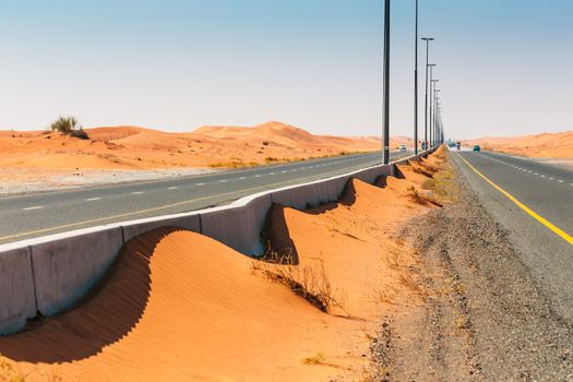 The Arabian desert on a hot sunny day