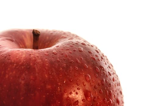 Macro image of a red apple