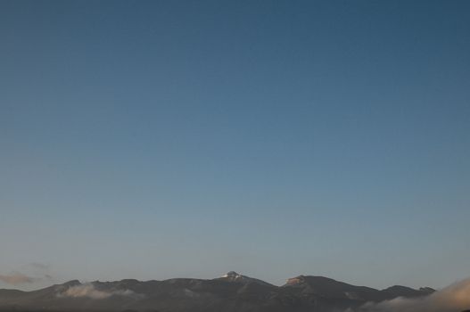 Volcanic landscape of El Teide over a Blue Sky