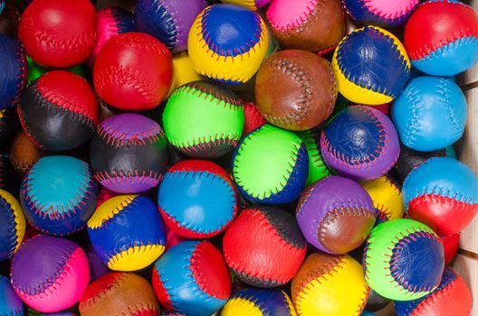 Traditional handmade leather balls as used in pelota and jai alai games